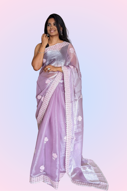 Light Lavender Jimmy Choo Saree