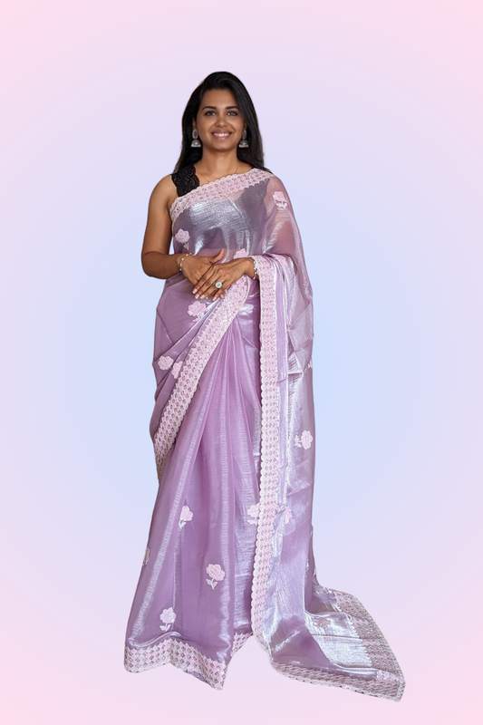 Light Lavender Jimmy Choo Saree